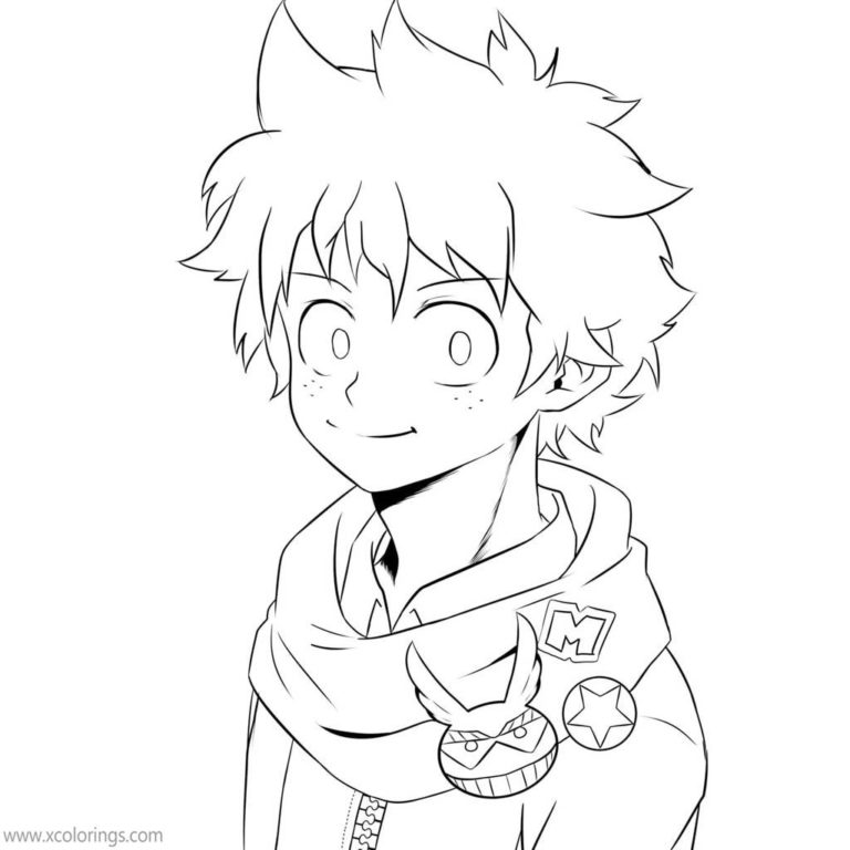 Anime Deku Coloring Pages Printable Coloring Pages