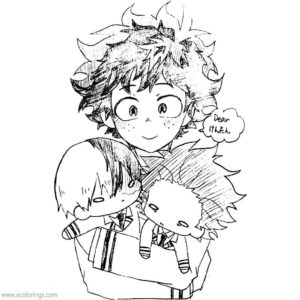 Deku Coloring Pages from My Hero Academia - XColorings.com