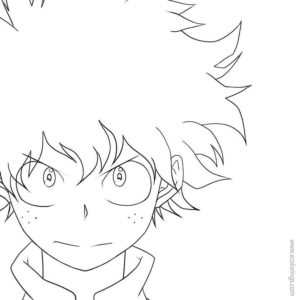 Deku Coloring Pages Izuku Midoriya - XColorings.com