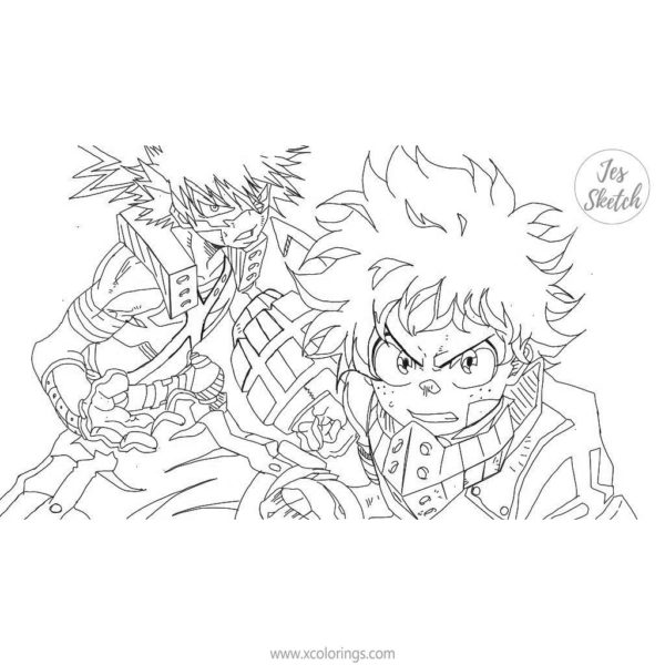 Chibi Deku Coloring Pages - XColorings.com