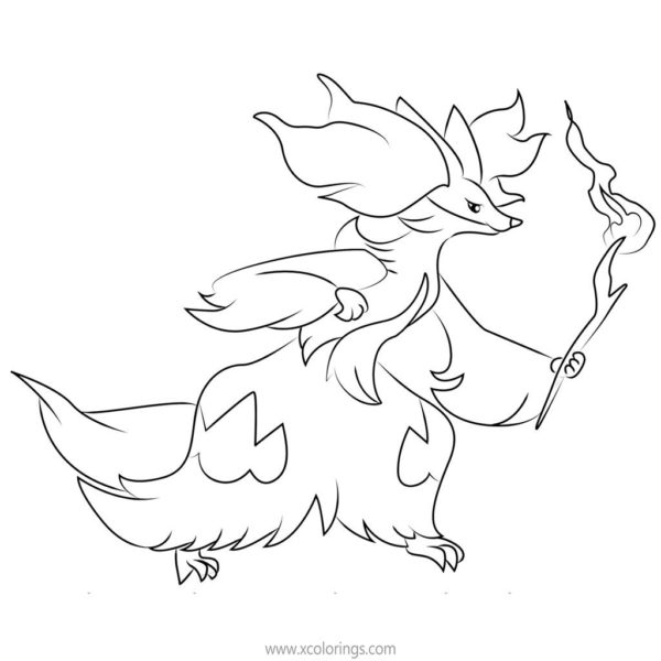 printable coloring pages falinks pokemon