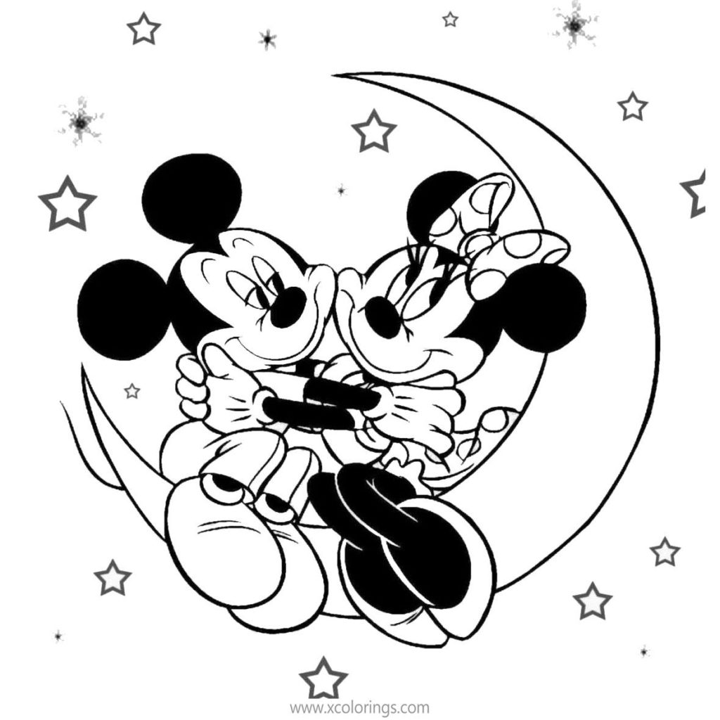 valentine mickey mouse coloring pages