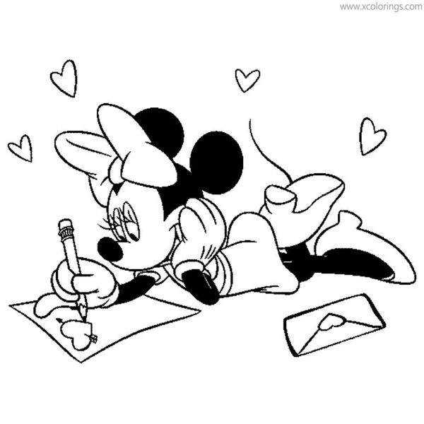 Mickey Mouse Valentines Coloring Pages - XColorings.com