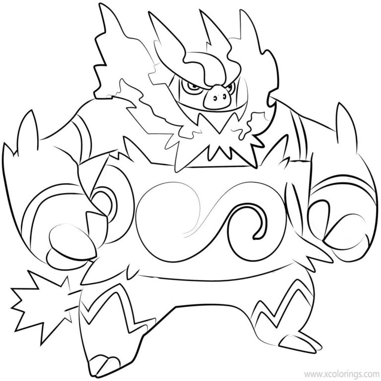 Cinderace Pokemon Coloring Pages - XColorings.com