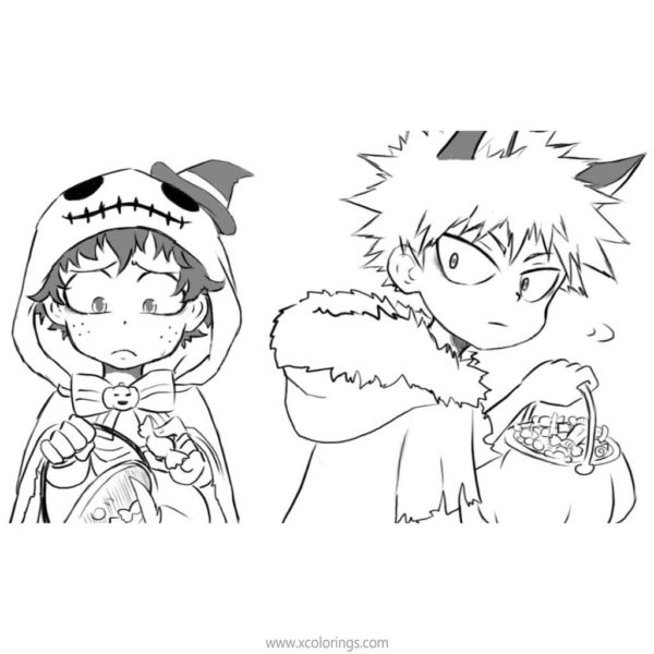 Deku Coloring Pages Izuku Midoriya - XColorings.com