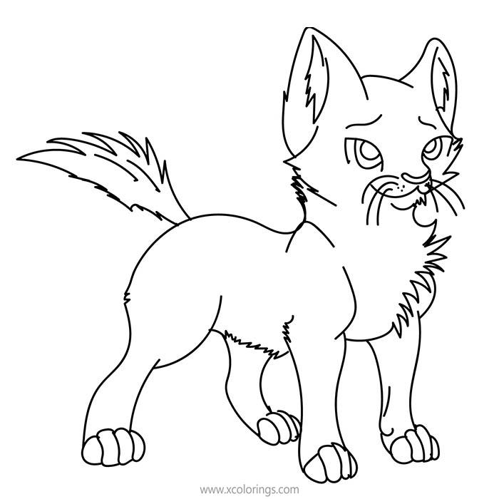 Warrior Cat Coloring Pages Black and White - XColorings.com
