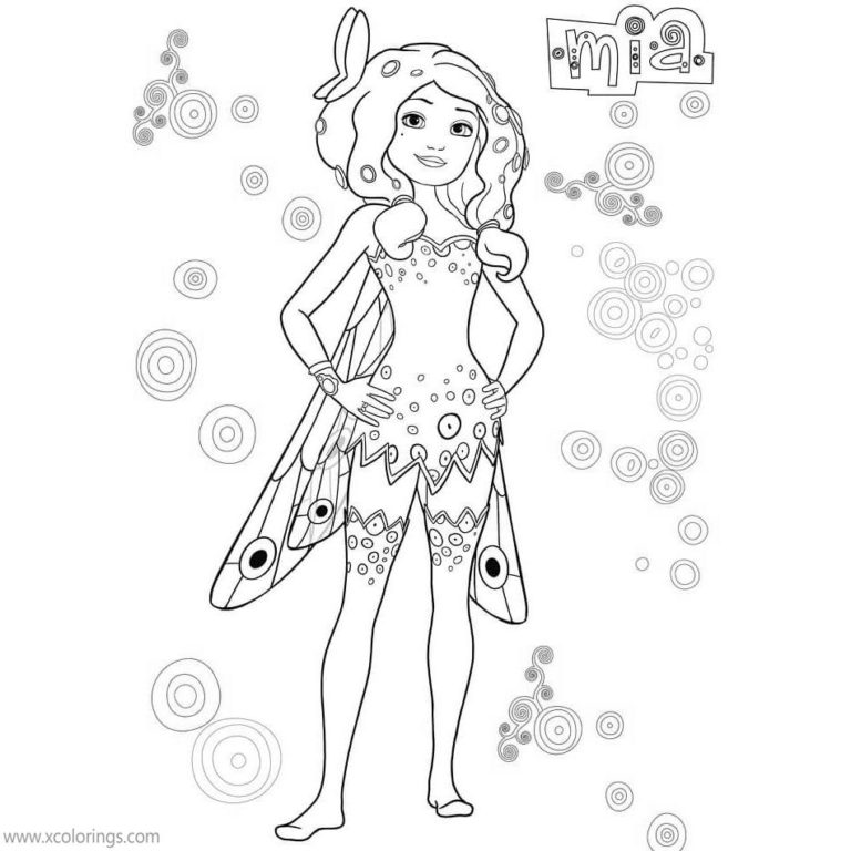 Mia And Me Unicorn and Dragon Coloring Pages - XColorings.com