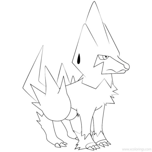 Zeraora Pokemon Coloring Pages - XColorings.com