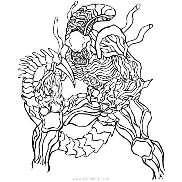 Alien Vs Predator Characters Coloring Pages - XColorings.com