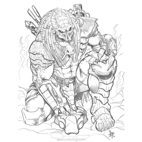 Predator Coloring Pages Free and Printable - XColorings.com