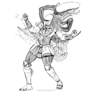 Predator Outline Coloring Pages - XColorings.com