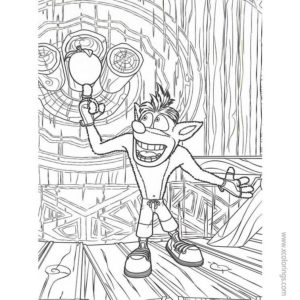 Crash Bandicoot Coloring Pages Cute Coco Bandicoot - XColorings.com