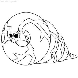 sandaconda coloring page in black and white pokemon