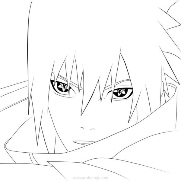 Face Of Naruto And Sasuke - XColorings.com