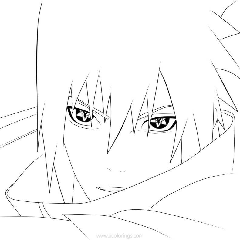 Manga Sasuke Uchiha Coloring Pages - XColorings.com