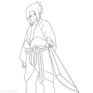 Sasuke Coloring Pages With Enternal Mangekyou Sharingan - XColorings.com