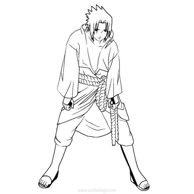 Sasuke Coloring Pages From Naruto Xcolorings Com