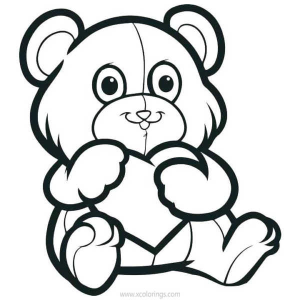 Valentines Day Coloring Pages I Love You Beary Much - XColorings.com