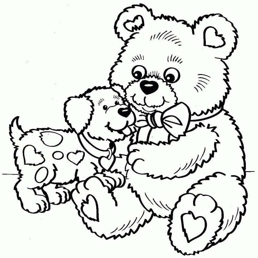 Valentines Day Coloring Pages Elephant with Heart - XColorings.com