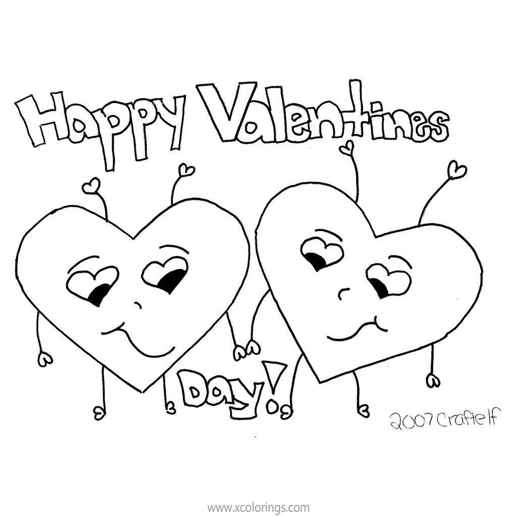 Valentines Day Heart Coloring Pages Kids Doddles XColorings