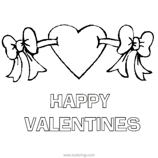 Valentines Day Heart Coloring Pages with Boy and Girl - XColorings.com