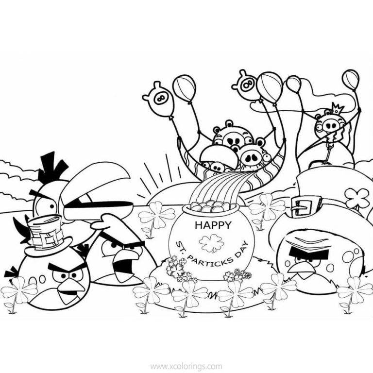 St. Patrick's Day Coloring Pages Black and White - XColorings.com