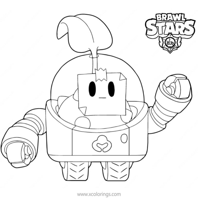 Brawl Stars Sprout Coloring Pages - XColorings.com
