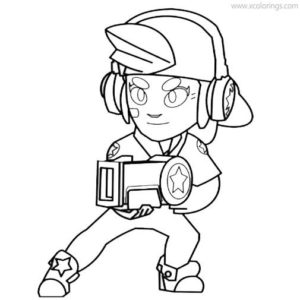 Brawl Stars Coloring Pages Shelly's Portrait - XColorings.com