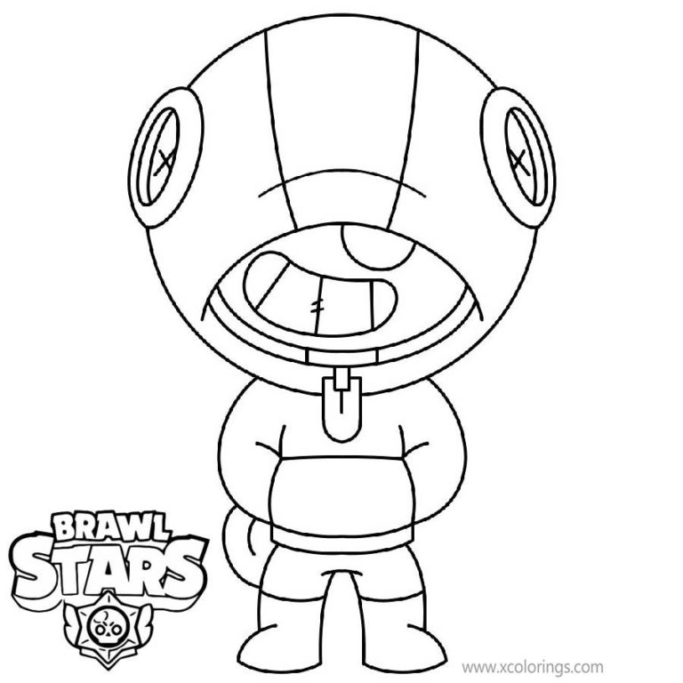 Leon Brawl Stars Coloring Pages with Heart - XColorings.com