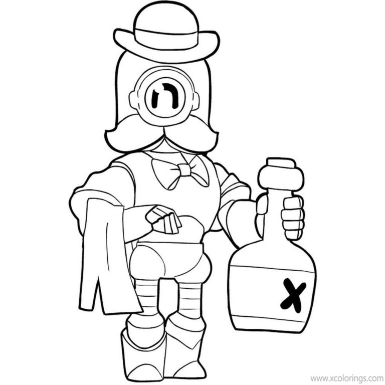 Brawl Stars Rico Coloring Pages Ricochet Sketch - XColorings.com