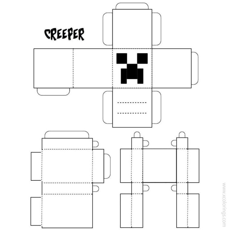 Creeper Coloring Pages Printable