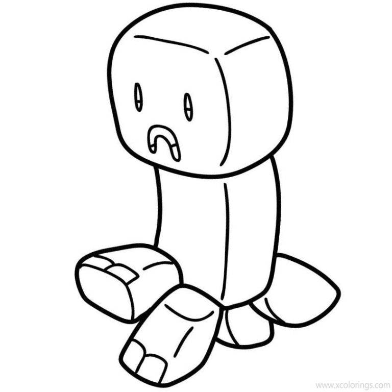 Creeper Face Coloring Pages - XColorings.com