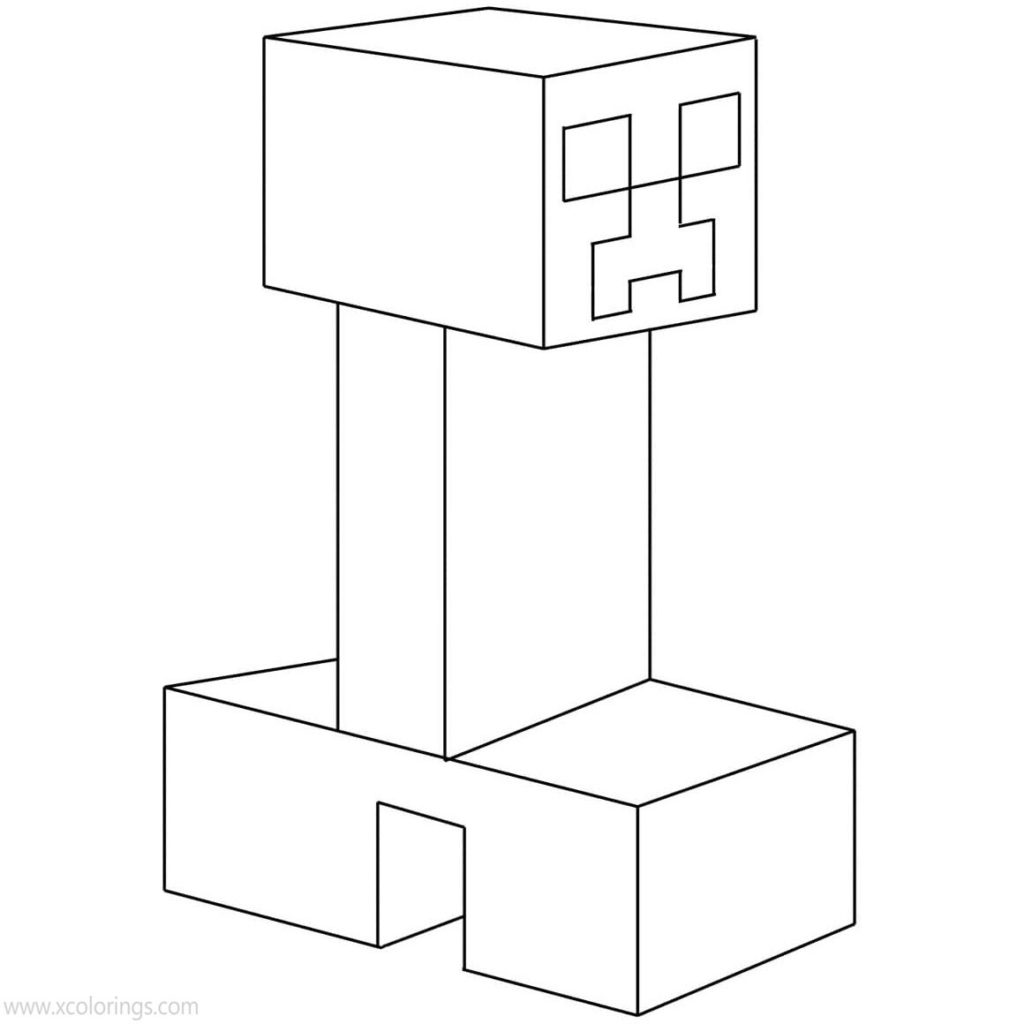 Cute Creeper Coloring Pages - XColorings.com