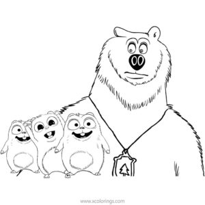 Grizzy and the Lemmings Coloring Pages Grizzy is a Strong Bear ...