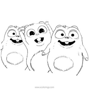 Grizzy and the Lemmings Coloring Pages Grizzy the Bear - XColorings.com