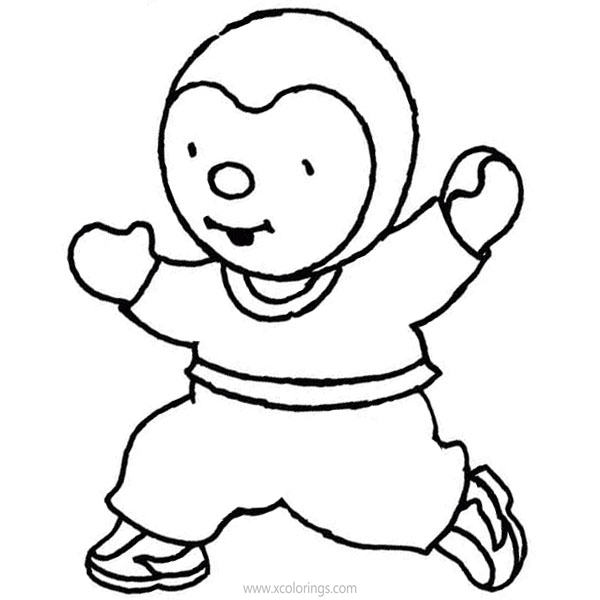 Tchoupi Face Coloring Pages - XColorings.com