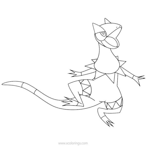 kingdra coloring page pokemon