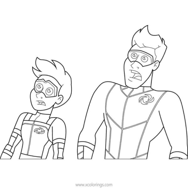 Henry Danger Coloring Pages with Captain Man - XColorings.com