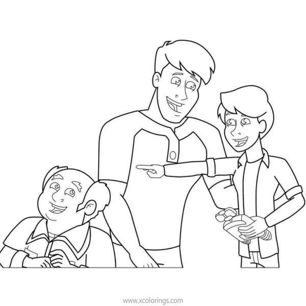 Henry Danger Coloring Pages with Captain Man - XColorings.com