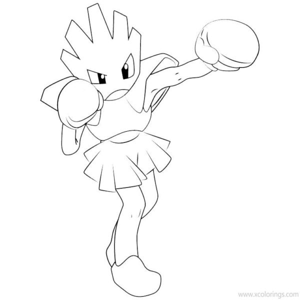 Hitmontop Pokemon Coloring Pages - XColorings.com