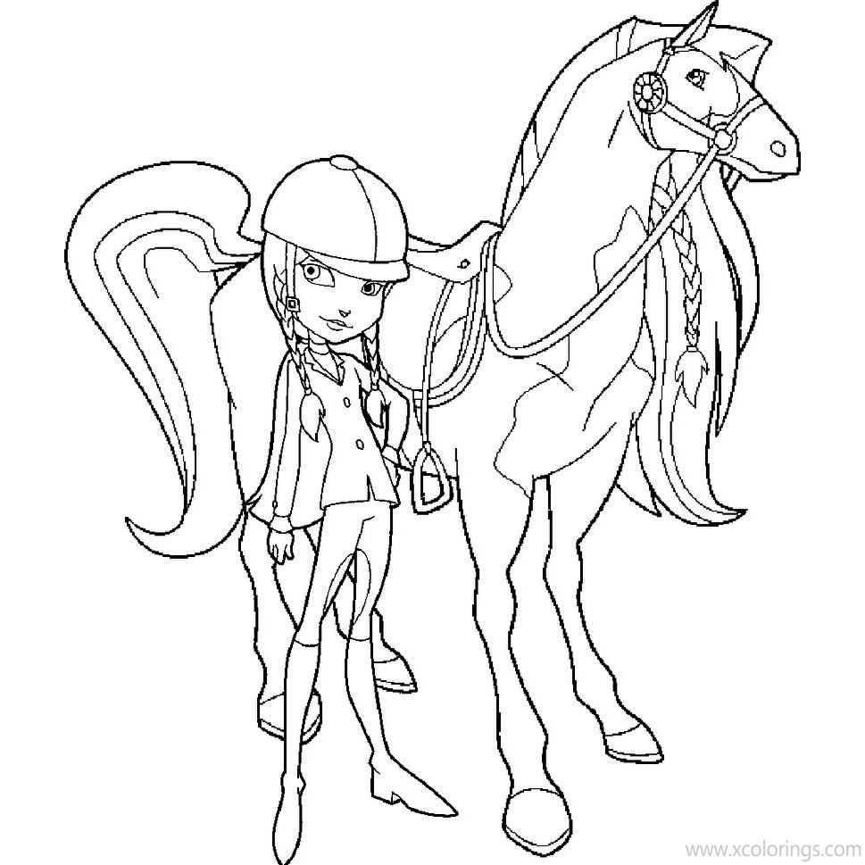 Horseland Coloring Pages Sunburst and Noni - XColorings.com