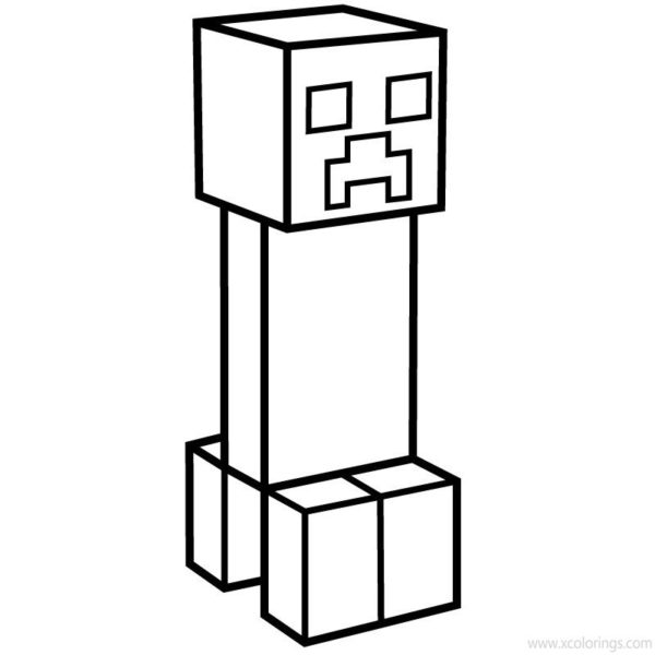 Creeper Mob Coloring Pages - XColorings.com