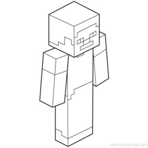 Minecraft Steve Head Coloring Pages - XColorings.com