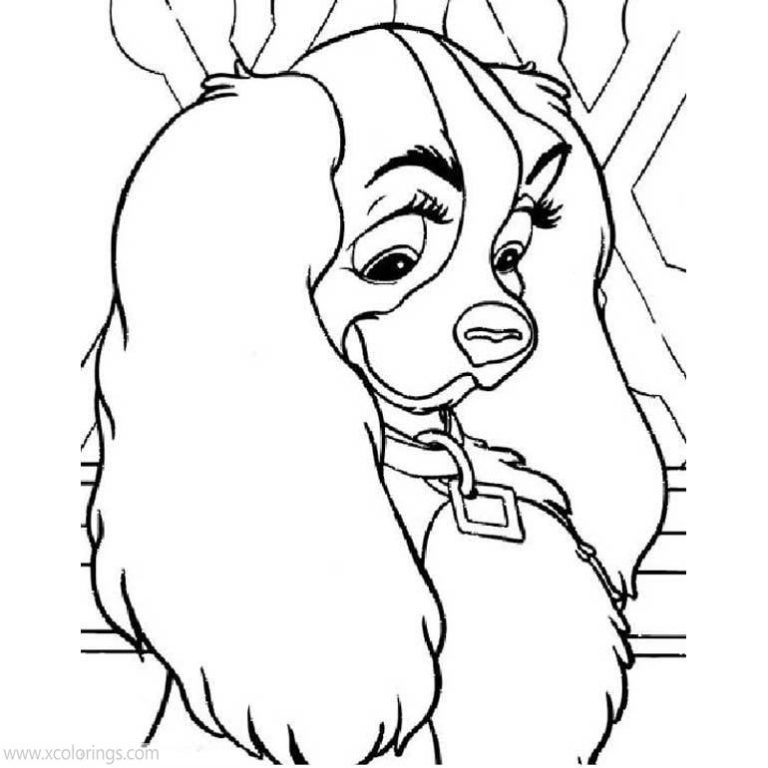 Lady And The Tramp Coloring Pages Fanart Of Lady - Xcolorings.com