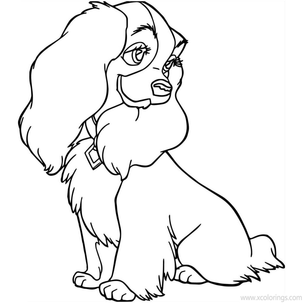 Lady and the Tramp Coloring Pages Trusty - XColorings.com