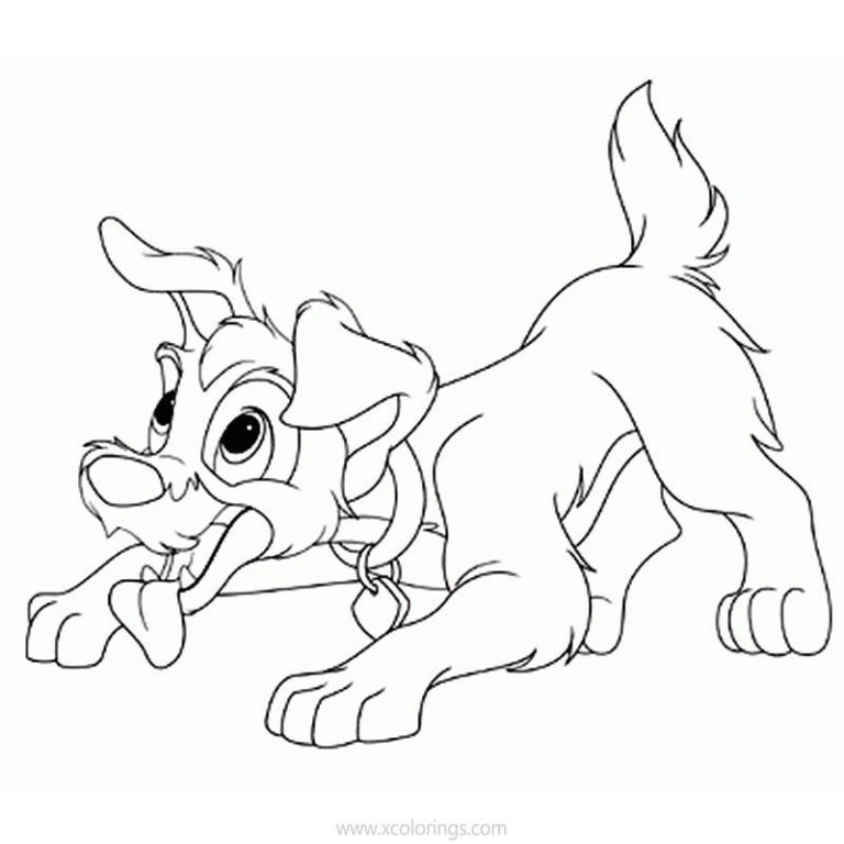 Lady and the Tramp Coloring Pages Peg the Dog - XColorings.com