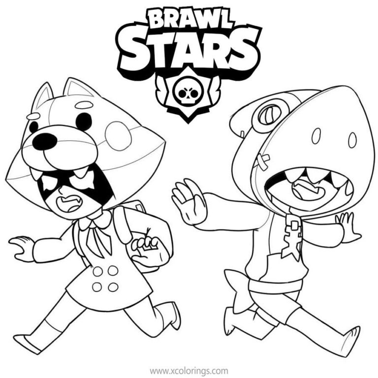 Leon Brawl Stars Coloring Pages Shark Leon - XColorings.com