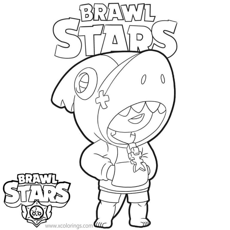 Brawl Stars Shark Leon Coloring Pages - XColorings.com