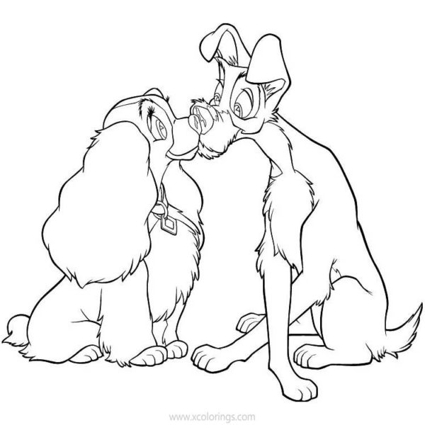 Lady and the Tramp Coloring Pages Fanart of Lady - XColorings.com