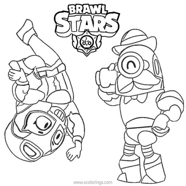 Max Brawl Stars Coloring Pages with Surge - XColorings.com